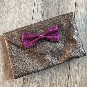 Anthropologie glitter clutch